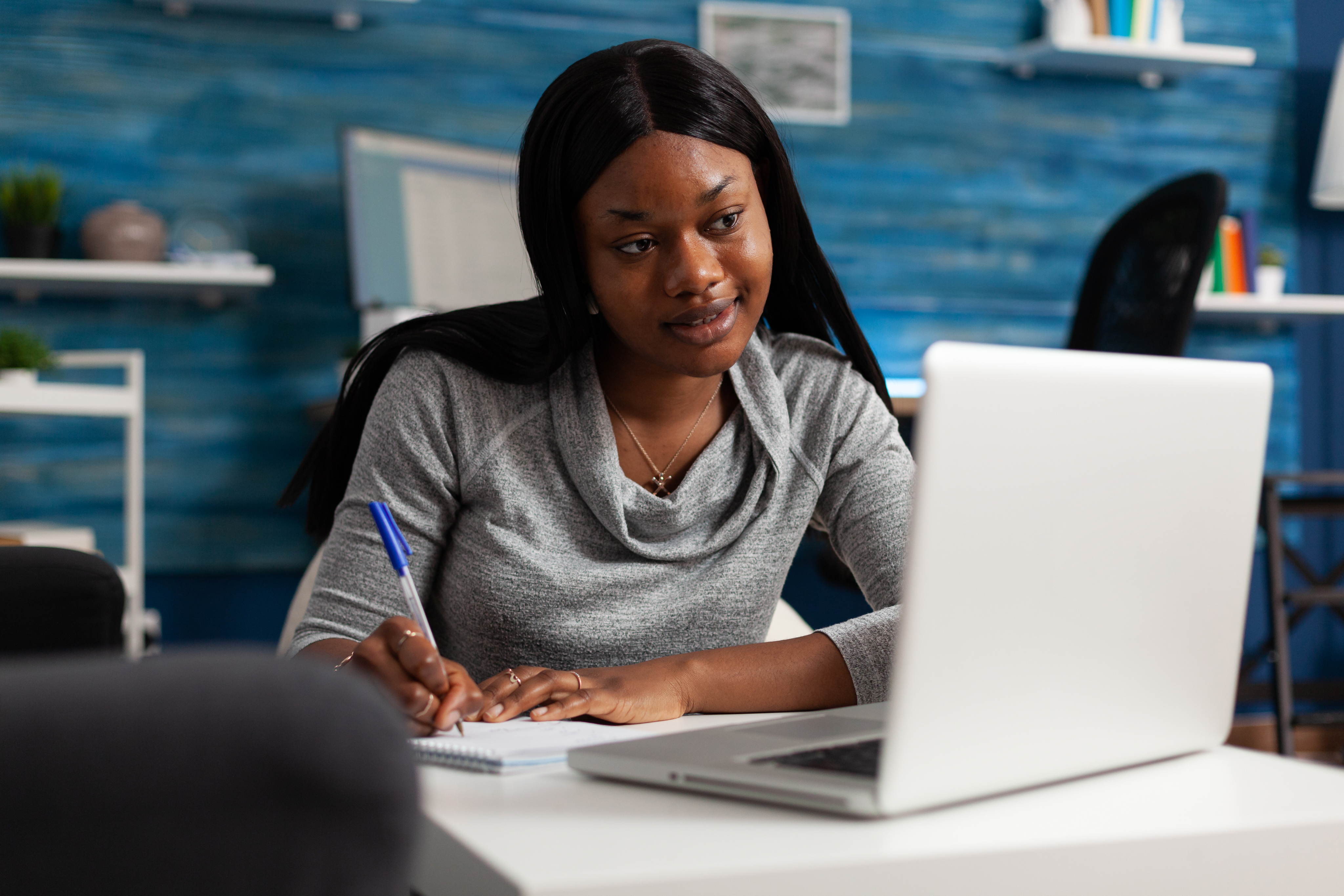 Person working at desk