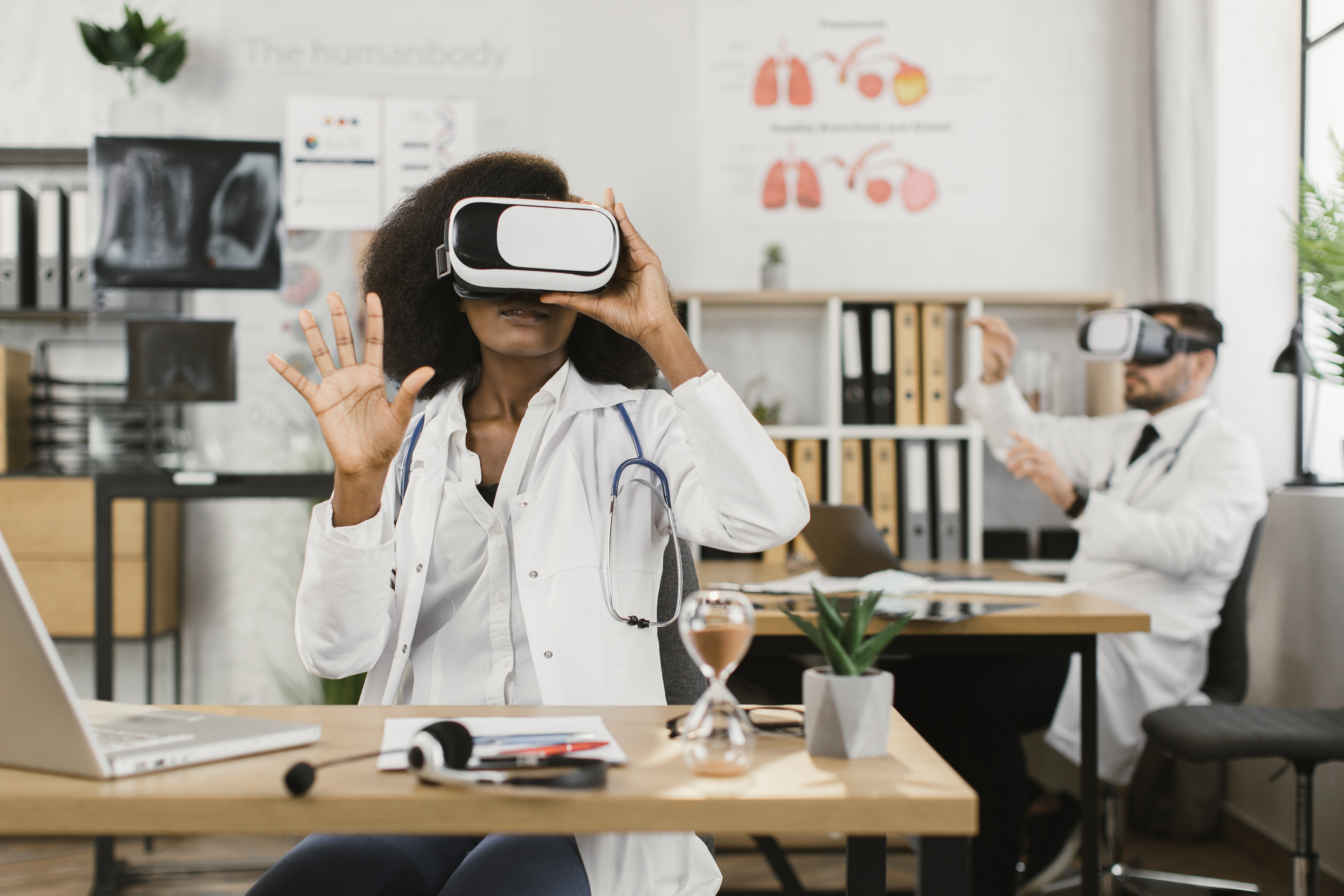 Student in lab setting